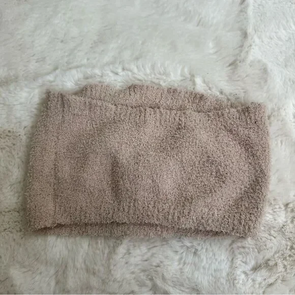 Alter’d State tan fuzzy tube crop top - Picture 2 of 5